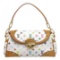 Louis Vuitton White Multicolore Canvas Leather Beverly MM Bag