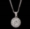 14KT White Gold 0.92 ctw Diamond Pendant With Chain
