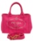 Prada Pink Canvas Small Canapa Tote Bag