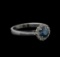 0.83 ctw Blue Diamond Ring - 14KT White Gold