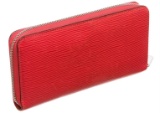 Louis Vuitton Red Epi Leather Monogram Zippy Wallet