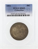 1893 Columbian Centennial Commemorative Half Dollar Coin PCGS MS65