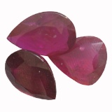 12.57 ctw Pear Mixed Ruby Parcel