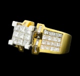 2.10 ctw Diamond Ring - 14KT Yellow And White Gold