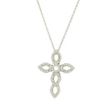 0.5 ctw Diamond Pendant With Chain - 10KT White Gold
