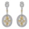 14k Two Tone Gold 0.64CTW Diamond Earrings, (I1-I2/G-I)
