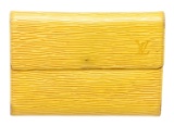 Louis Vuitton Yellow Epi Leather Compact Porte Tresor International Wallet