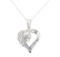 1.00 ctw Diamond Heart Shaped Pendant with Chain - 14KT White Gold