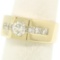Men's 18K Yellow Gold 1.01 ctw Round Brilliant Cut Solitaire Diamond Band Ring