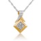 14k Yellow Gold 0.05CTW Diamond Pendant, (SI1-SI2/G-H)