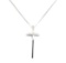 0.06 ctw Diamond Cross Pendant with Chain - 14KT & 18KT White Gold