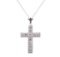 1.32 ctw Diamond Pendant And Chain - 14KT White Gold