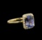 14KT Yellow Gold 2.11 ctw Tanzanite and Diamond Ring