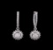 1.52 ctw Diamond Earrings - 14KT White Gold