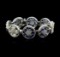 14KT White Gold 21.00 ctw Sapphire and Diamond Bracelet