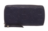 Louis Vuitton Blue Empreinte Leather Monogram Zippy Wallet