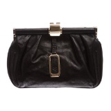 MCM Black Leather Small Clutch