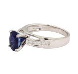 2.24 ctw Sapphire and Diamond Ring - 18KT White Gold