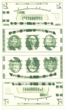 U.S. Giori Test Banknote Uncut Sheet of 4