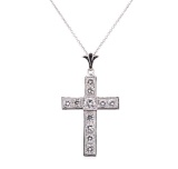 1.32 ctw Diamond Pendant And Chain - 14KT White Gold