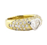 2.10 ctw Diamond Ring - Platinum and 18KT Yellow Gold