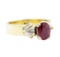 1.91 ctw Ruby and Diamond Ring - 14KT Yellow Gold