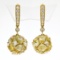 10.13 ctw Fancy Intense Yellow & Brilliant Diamond Drop Ball Earrings