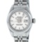 Rolex Ladies Stainless Steel Silver Index 26MM Quickset Datejust Wristwatch