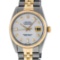 Rolex Mens 2 Tone 14K MOP Diamond 36MM Datejust Wristwatch