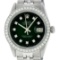 Rolex Mens Stainless Steel Slate Green Diamond 36MM Datejust Wristwatch
