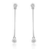 14k White Gold 0.18CTW Diamond Earrings, (I2-I3/H-I)