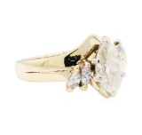 1.00 ctw Diamond Marquise Ring - 14KT Yellow Gold