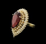14KT Yellow Gold 15.72 ctw Ruby and Diamond Ring