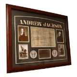 President Andrew Jackson Autographed Collage