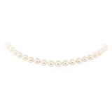 0.85 ctw Diamond, Jade, and Pearl Necklace - 18KT White Gold