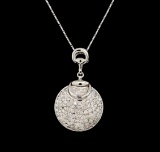 14KT White Gold 2.75 ctw Diamond Pendant With Chain