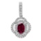 14k Gold 0.55CTW Ruby Pendant, (I1-I2/HI)