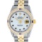 Rolex Mens 2 Tone 14K MOP Sapphire Diamond Channel Set Datejust Wristwatch