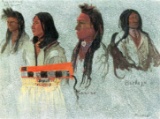 Four Indians by Albert Bierstadt
