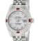 Rolex Ladies Stainless Steel Quickset Mother Of Pearl Diamond & Ruby Datejust Wr