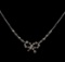 0.38 ctw Diamond Necklace - 14KT White Gold