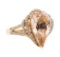 7.84 ctw Morganite and Diamond Ring - 14KT Rose Gold