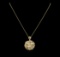 14KT Yellow Gold 1.85 ctw Diamond Pendant With Chain