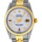 Rolex Mens 2 Tone 14K MOP Diamond 36MM Datejust Wristwatch