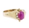 0.50 ctw Lindy Star Ruby Ring - 10KT Yellow Gold