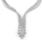 18k White Gold 8.98CTW Diamond Necklace, (SI1/H)