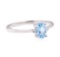 0.52 ctw Blue Topaz and Diamond Ring - 14KT White Gold