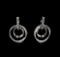 1.46 ctw Diamond Earrings - 14KT White Gold