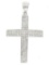 14K White Gold 3.25CTW 108 Invisible Set Princess Diamond Arched Unisex Cross