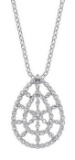 14k White Gold 0.52CTW Diamond Pendant, (I1-I2/H-I)